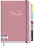 Chäff Organizer Day by Day Deluxe 2023 A5 [Altrosa] 1 Tag 1 Seite | Hardcover Tageskalender 2023 A5, Tagesplaner, Terminkalender, Terminplaner, Kalender | nachhaltig & klimaneutral