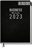 Chäff Business-Timer 2022/2023 A5 [Schwarz] Terminplaner, Wochenkalender 18 Monate: Jul 2022 - Dez 2023 | Terminkalender, Wochenplaner, Organizer | klimaneutral und nachhaltig