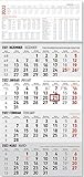 4-Monatskalender 2022 - Büro-Kalender 30x63 cm (geöffnet) - mit Datumsschieber - inkl. Jahresübersicht - Alpha Edition