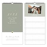 Kalender Planer für zwei I Paarplaner 2022 I 3 Spalten zum Aufhängen | Wandkalender (optional) als Fotokalender zum Selbstgestalten | Kreativkalender mit Platz zum Einkleben von Bildern