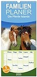 Die Pferde Islands (Wandkalender 2023, 21 cm x 45 cm, hoch) Monatskalender