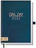 Chäff Organizer Day by Day 2022 A5 [Nachtblau] 1 Tag 1 Seite | Hardcover Tageskalender 2022 A5, Tagesplaner, Terminkalender, Terminplaner, Kalender | nachhaltig & klimaneutral
