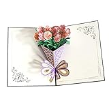 Mutter-Tag Grußkarte 3D-pop-up-Blumen-blumenstrauß-Geschenke Karte Anerkennungs-Karte Für Geburtstag Mothers Day Anniversary