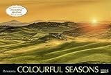 Colourful Seasons 2023: Großer Foto-Wandkalender mit Bildern von Jahreszeiten in der Natur. Edler schwarzer Hintergrund. PhotoArt Panorama Querformat: 58x39 cm.
