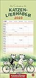 Jacob Familienplaner für Katzenliebhaber 2023 - Wandkalender mit 5 Spalten, Schulferien, 2 Stundenplänen, 3-Monats-Ausblick Januar bis März 2024 - 21 x 45 cm
