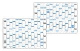 XXL Wandkalender DIN A0 2023 + 2024 (blau2) große Tageskästchen (Kalender werden gerollt versendet)