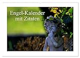 Engel-Kalender mit Zitaten (Wandkalender 2023 DIN A2 quer), Calvendo Monatskalender