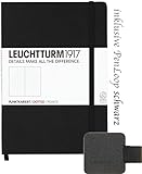 Leuchtturm1917 329398 Notizbuch (A5, Dotted, 80g/qm) 249 Seiten schwarz + PenLoop Stiftschlaufe schwarz