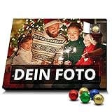 PhotoFancy - Adventskalender mit eigenem Foto Bedrucken Lassen - Weihnachtskalender mit Schokolade mit Foto individuell gestalten