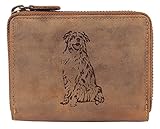 Greenburry Damen Portemonnaie aus Leder mit Hunde-Motiv Australian Shepherd l Leder