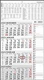4-Monatskalender Kombi 2023 - Büro-Kalender 33x58,7 cm