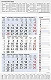 3-Monats-Planer Combi Blau 2023: 3-Monatskalender groß I Wandplaner / Bürokalender mit Datumsschieber, Ferienterminen, Vor-und Nachmonat und Jahresübersicht I extra Streifenplaner I 30 x 47,8 cm