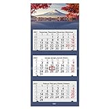 Drei-Monatskalender 2022 Japan I Wandkalender 3 Monate I 33 x 70 cm I mehrsprachig D/GB/F/ES I Jahresplaner mit Datumsschieber zum aufhängen I tr_044