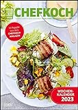 CHEFKOCH Wochenkalender 2023 – Küchen-Kalender – mit Notizfeld – pro Woche 1 Rezept – Format DIN A4 – Spiralbindung