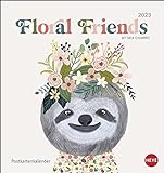 Floral Friends Postkartenkalender 2023 von Mia Charro - Kalender mit perforierten Postkarten - zum Aufstellen und Aufhängen - mit Monatskalendarium - 16 x 17 cm