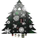 Hallingers Riesiger 24 Gewürz-Adventskalender als Baum (570g) - Merry Christmas Adventskalender (Set) - Weihnachten 2021, Adventskalender - Geschenk zu Weihnachten 2021