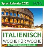 PONS Sprachkalender Italienisch 2022 - Woche für Woche