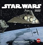 Star Wars Postkartenkalender 2022 - Kalender mit perforierten Postkarten - zum Aufstellen und Aufhängen - mit Monatskalendarium - 16 x 17 cm
