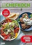 CHEFKOCH Wochenkalender 2022 – Küchen-Kalender – mit Notizfeld – pro Woche 1 Rezept – Format DIN A4 – Spiralbindung