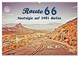 Nostalgie auf 2451 Meilen - Route 66 (Wandkalender 2023 DIN A2 quer), Calvendo Monatskalender