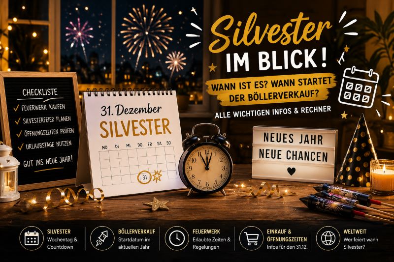 Wann ist Silvester und wann startet der Böllerverkauf