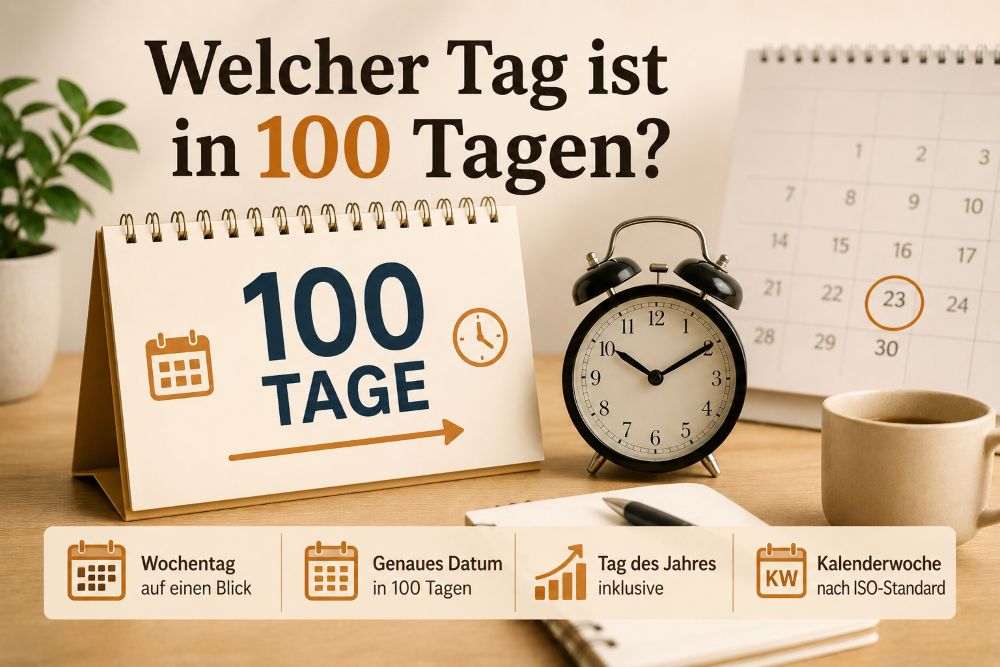 Welcher Tag ist in 100 Tagen?