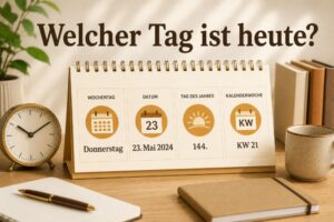 Welcher Tag ist heute? Datum, Wochentag, Kalenderwoche und vieles mehr ...